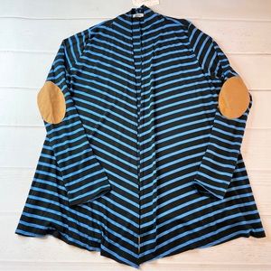 NWT - Shamaim - Women’s Blue & Black Striped Cardigan *